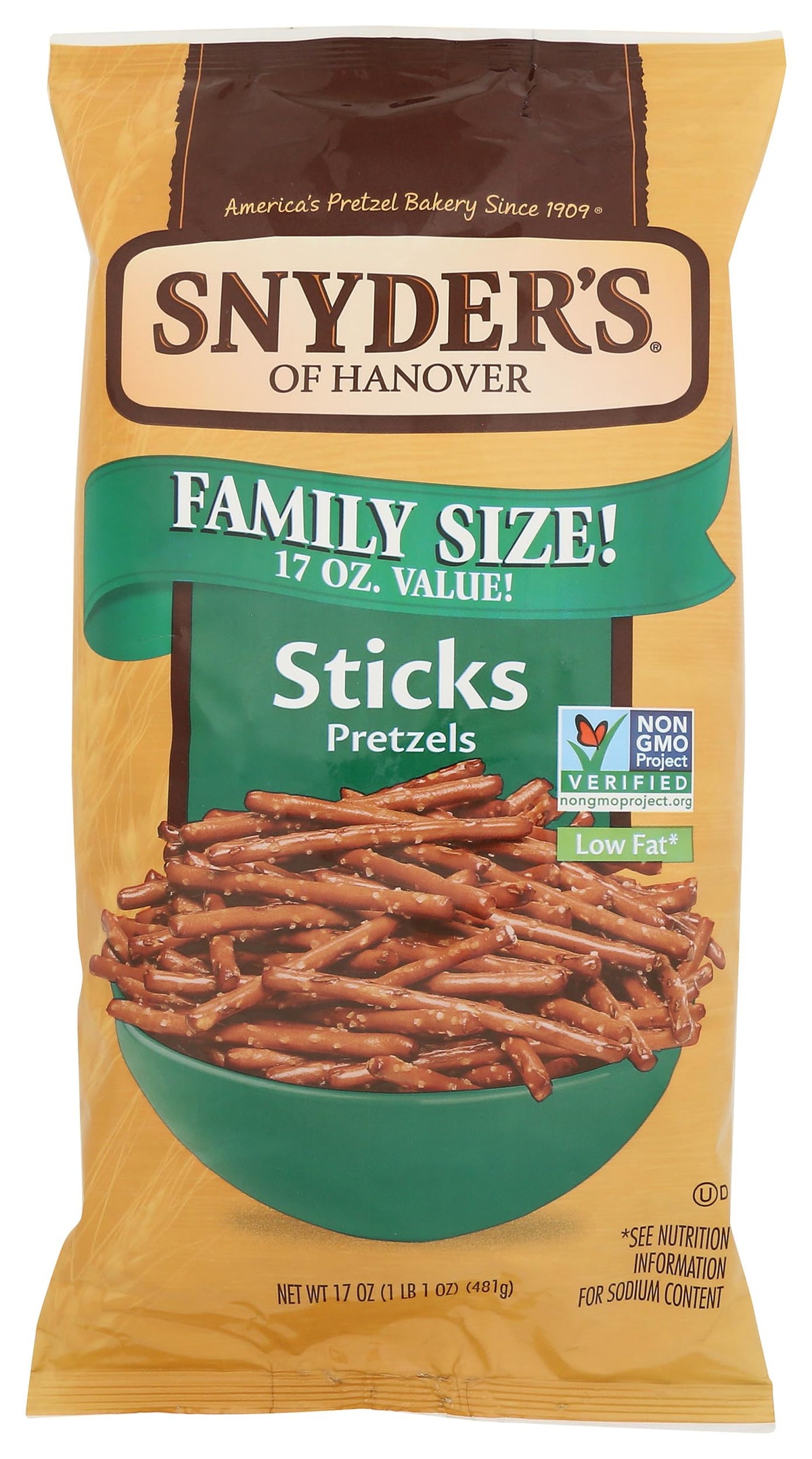 SNYDERS OF HANOVER Pretzel Sticks, 17 OZ