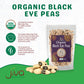 Jiva Organics Organic Black Eye Peas 2 Pound Bag - Cowpeas, Non-Gmo, Natural