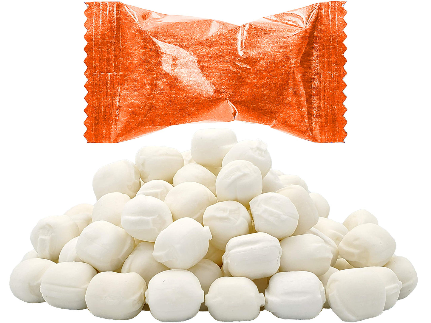 Fruidles Orange Buttermints, Fat-Free After Dinner Mints, 110 Count, Kosher Certified, Individually Wrapped