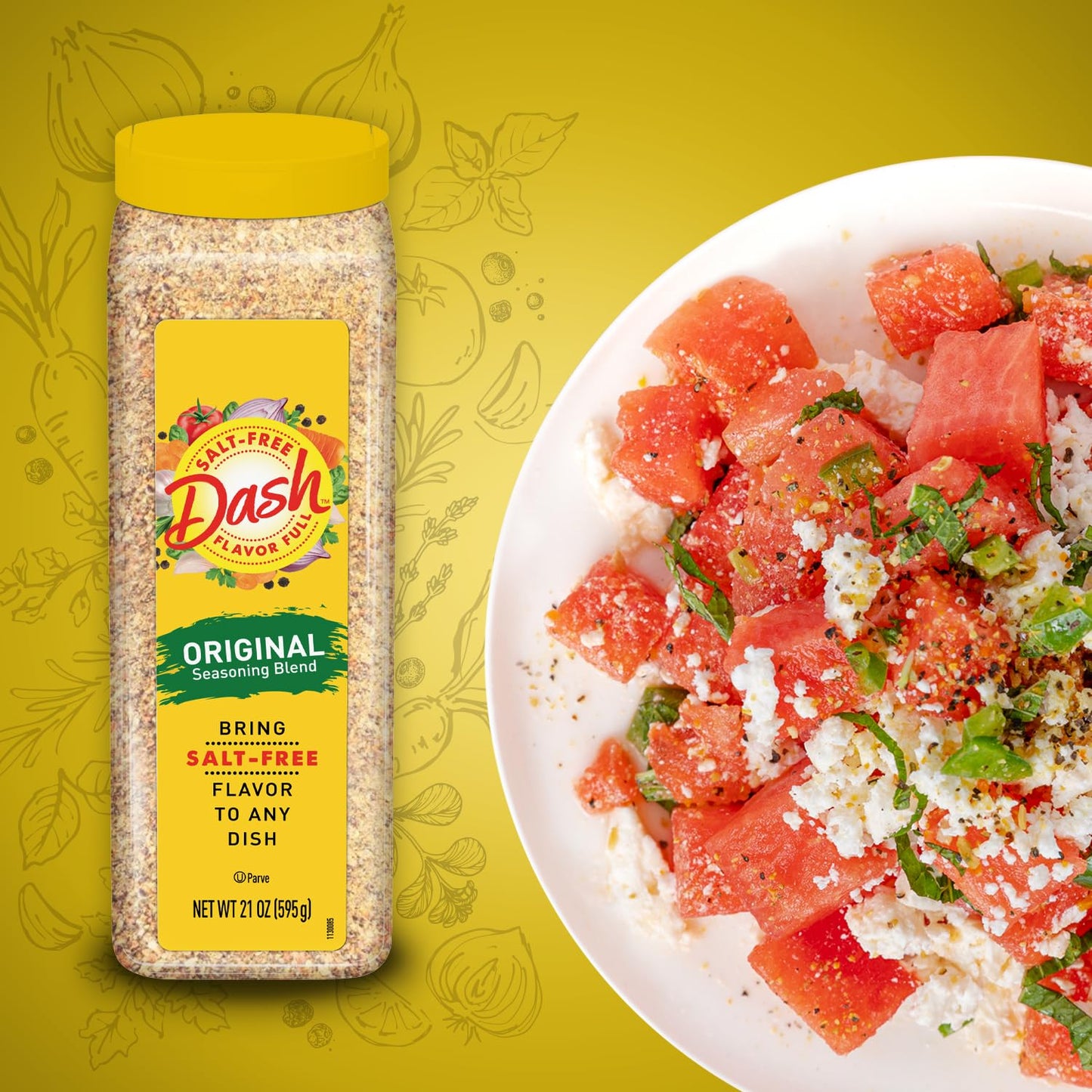 Dash Salt-Free Seasoning Blend, Original, 21 Ounce (Pack of 2)