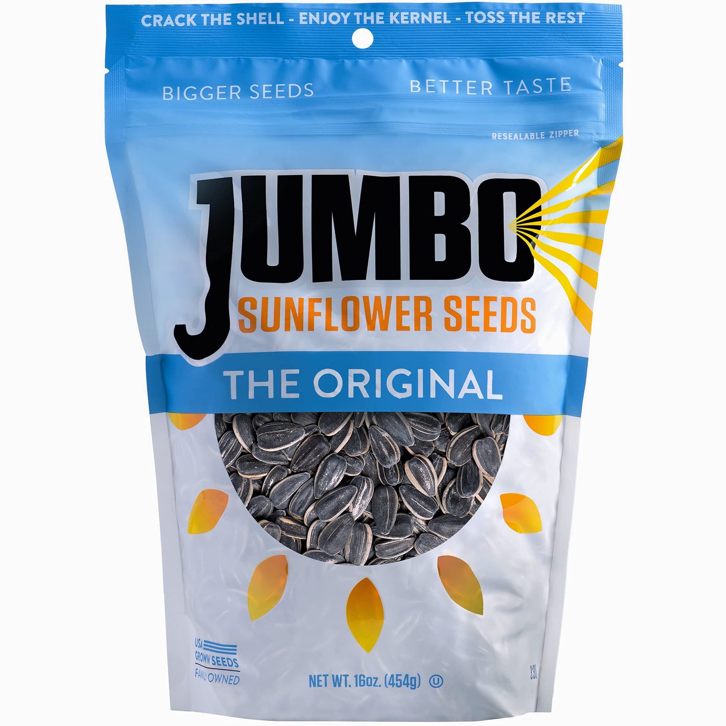 Jumbo Sunflower Seeds, Original, 16-Ounce (1 Pound (Pack Of 24))