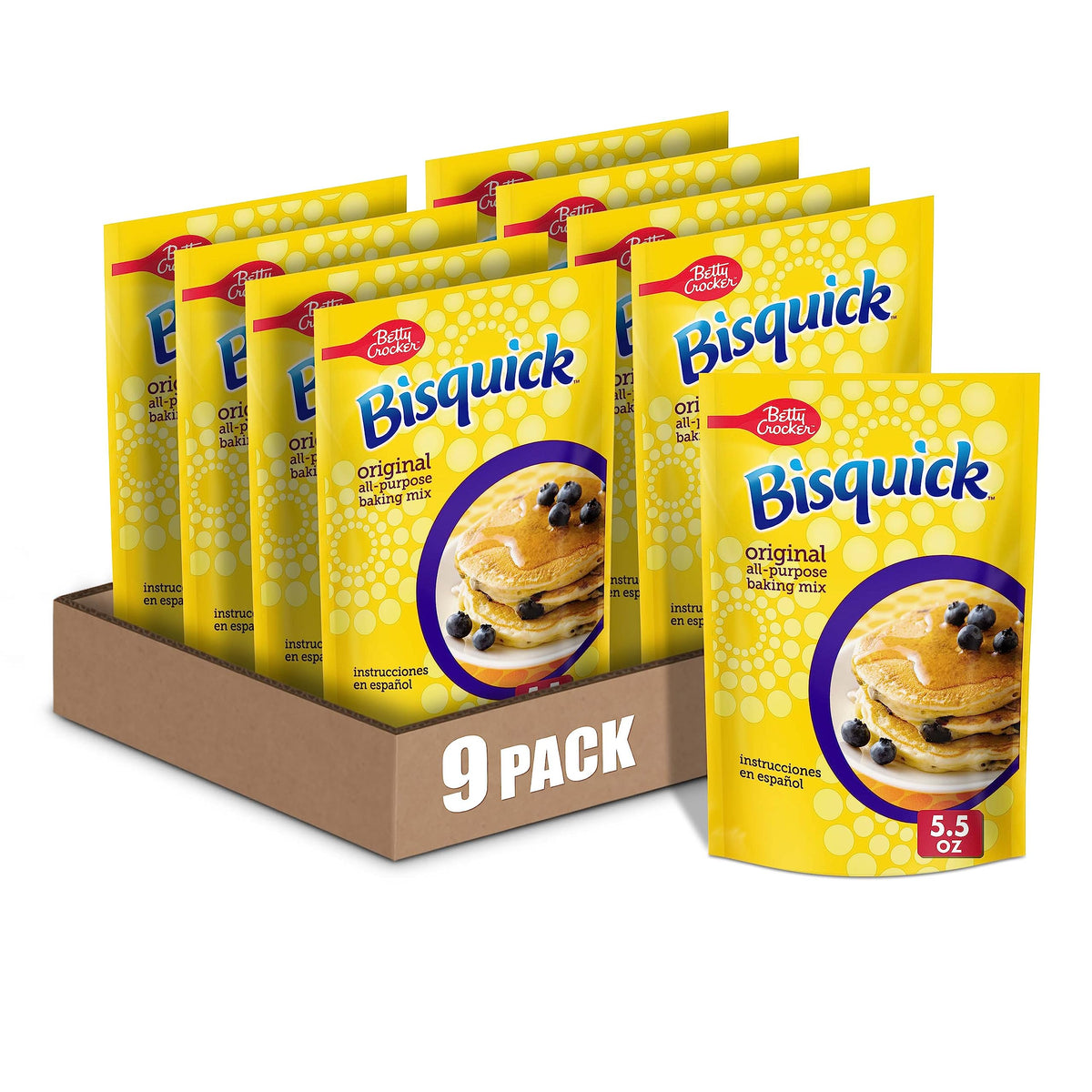 Betty Crocker Bisquick Original All-Purpose Baking Mix, 5.5 Oz (Pack Of 9)