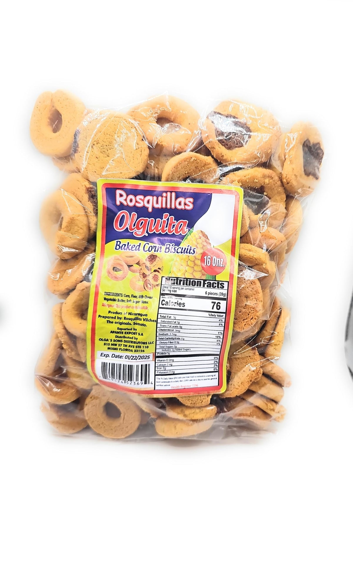 Rosquillas somoteas Nicaraguenses Olguita de 14 Oz (Pack 2)