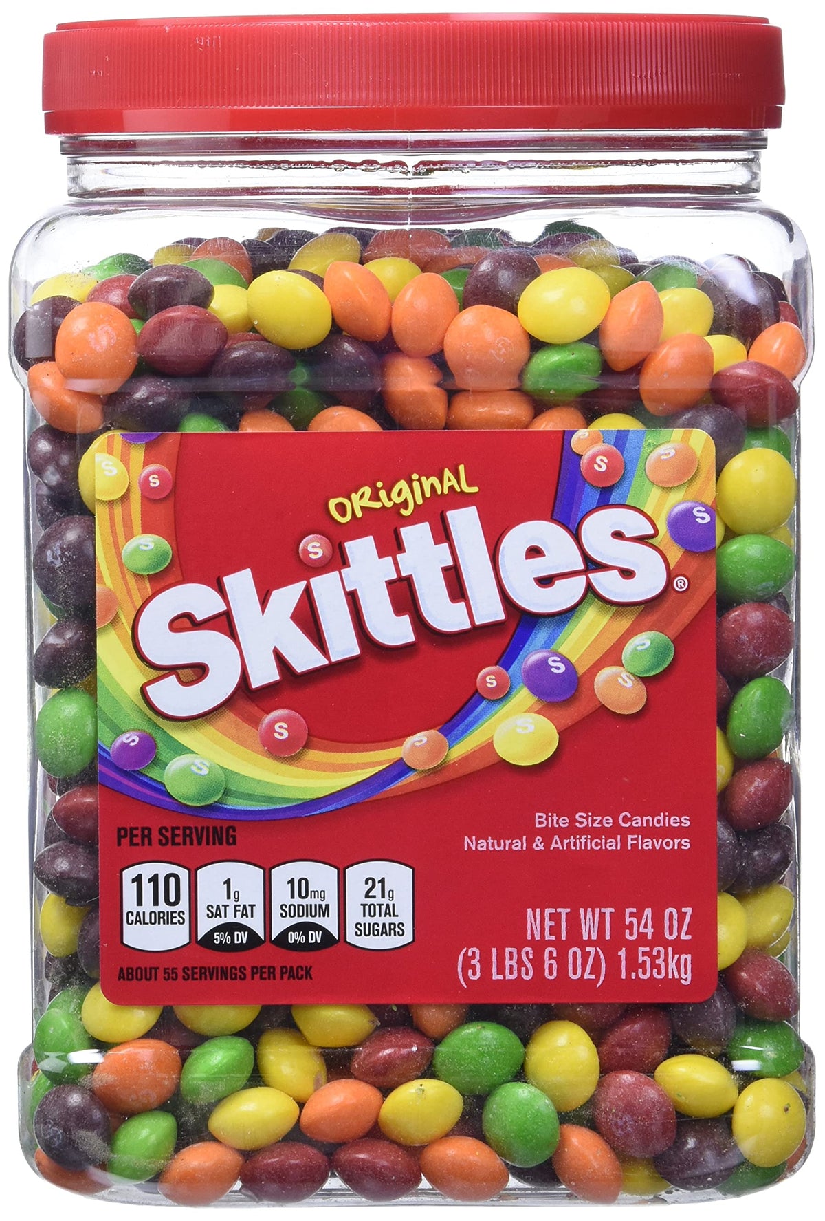 Skittles Original Fruity Candy Jar, Tamarind, 54 Ounce