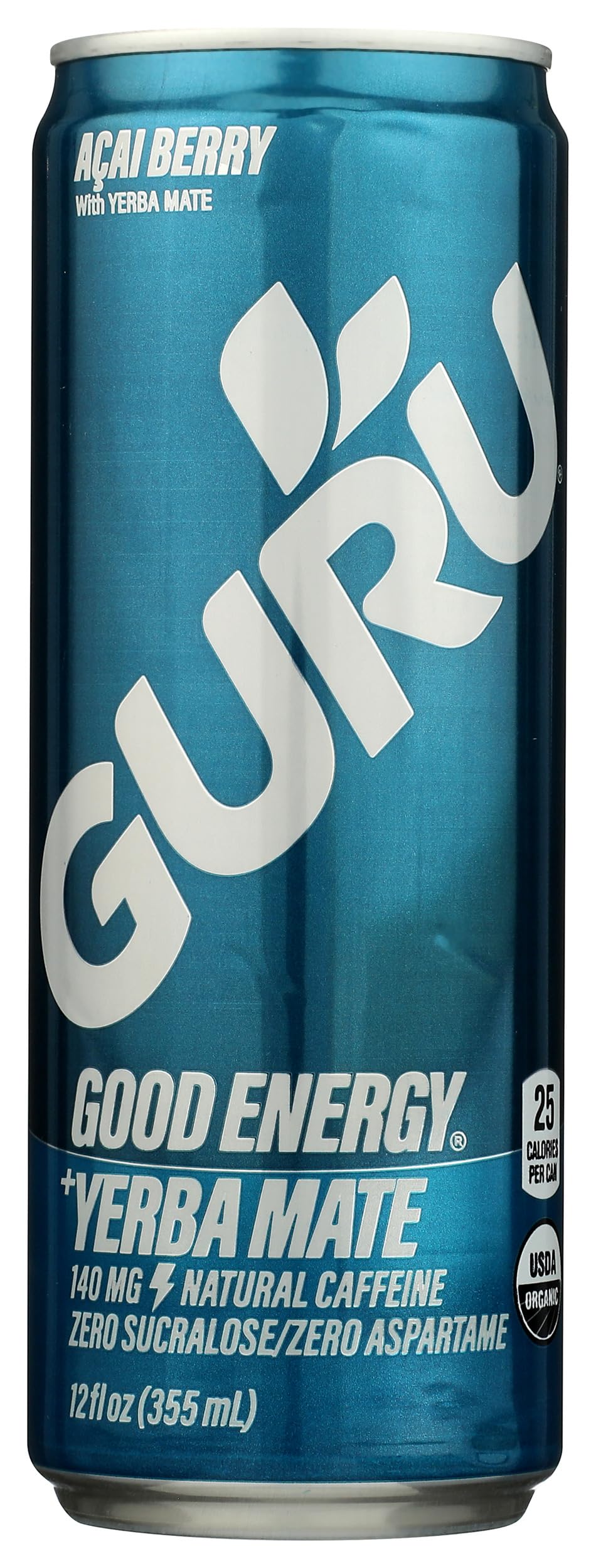 GURU Organic Yerba Mate Energy Drink, 12 Fl Oz, Model 0897658001240