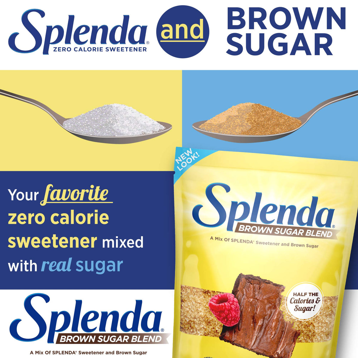 SPLENDA Brown Sugar Blend for Baking, 1 Pound Bag (Pack of 2)