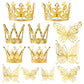 30 Pieces Mini Crown Cake Topper Small Gold Crown Mini Tiara With Gold Butterfly Decoration 3D Gold Butterflies For Flower Arran
