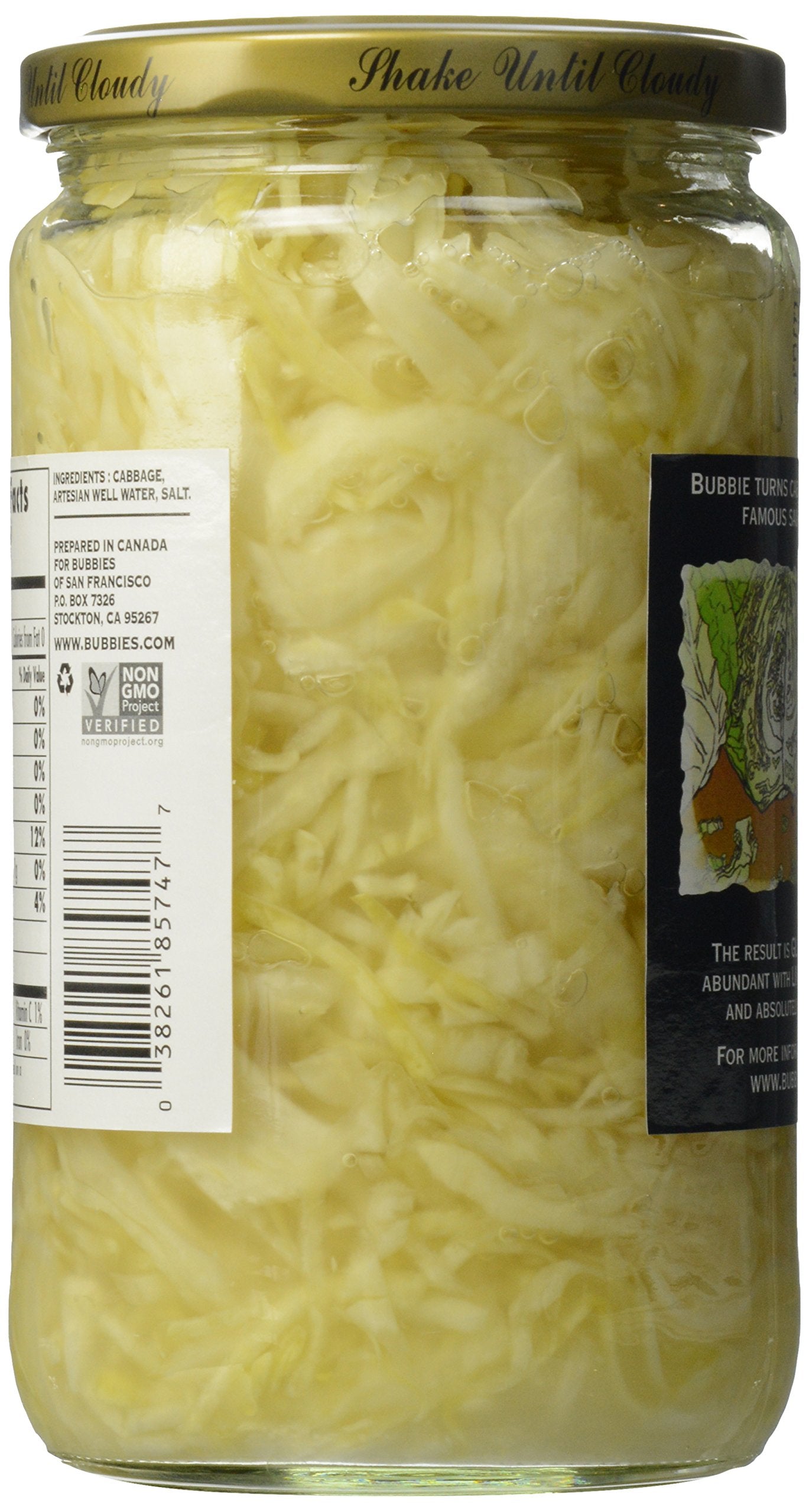 Bubbies Sauerkraut 25.0 OZ(Pack of 3)
