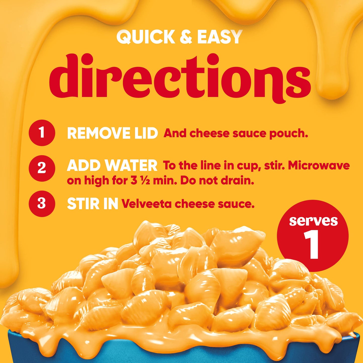 Velveeta Shells & Cheese Microwavable Macaroni and Cheese Cups with 2% Milk Cheese (4 ct Pack, 2.19 oz Cups)