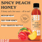 Hot Spicy Peach Honey by Red Clay Hot Sauce, Gluten Free, Paleo Friendly, Raw Wildflower Honey Infused with Real Peach Juice and