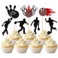 28 PCS Bowling Cupcake Toppers Glitter Bowling Alley Players Cupcake Picks Bowling Sports Cake Decorations for Indoor Bowling Al