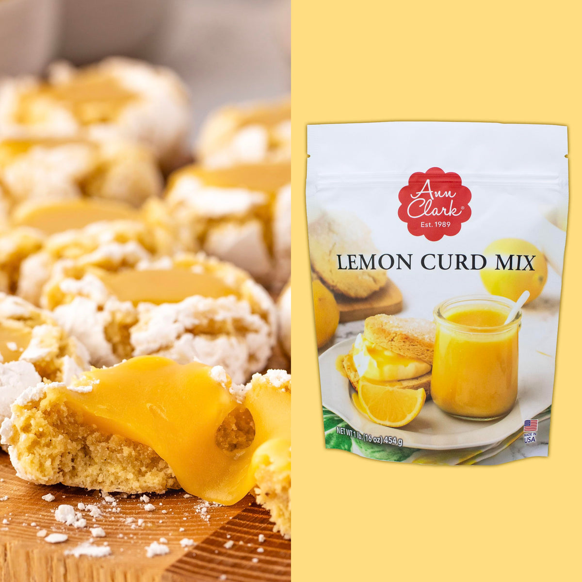 Ann Clark Premium Lemon Curd Mix, 16 Oz, Makes About 3-1/4 Cups