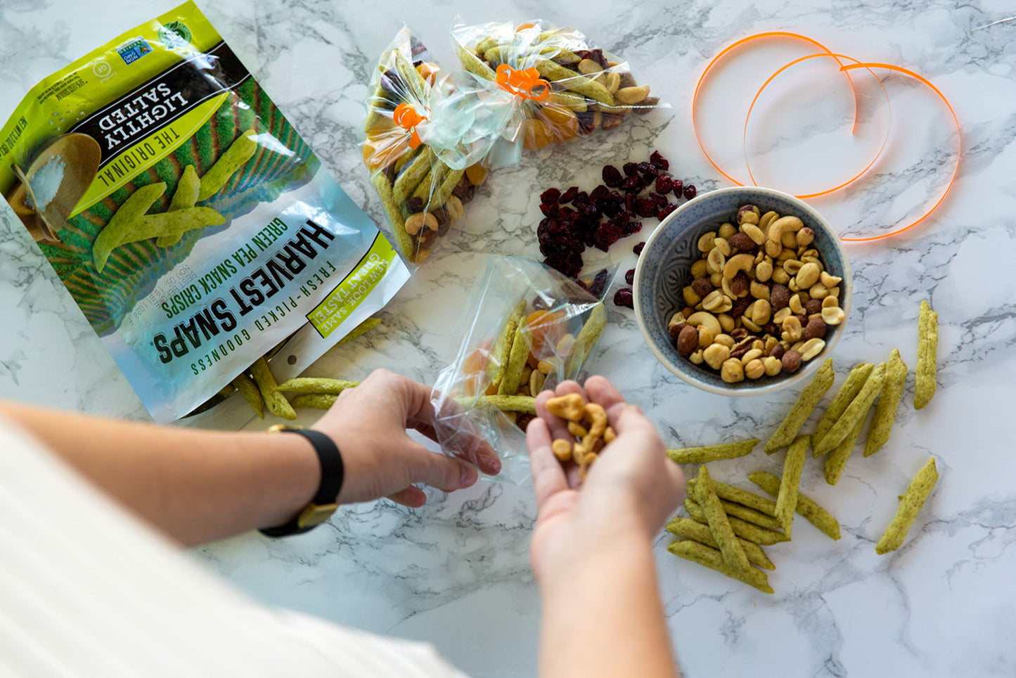 HARVEST SNAPS Veggie Chips, Lightly Salted Green Pea Snack Crisps, Gluten Free, 3.3 oz (Pack of 3)