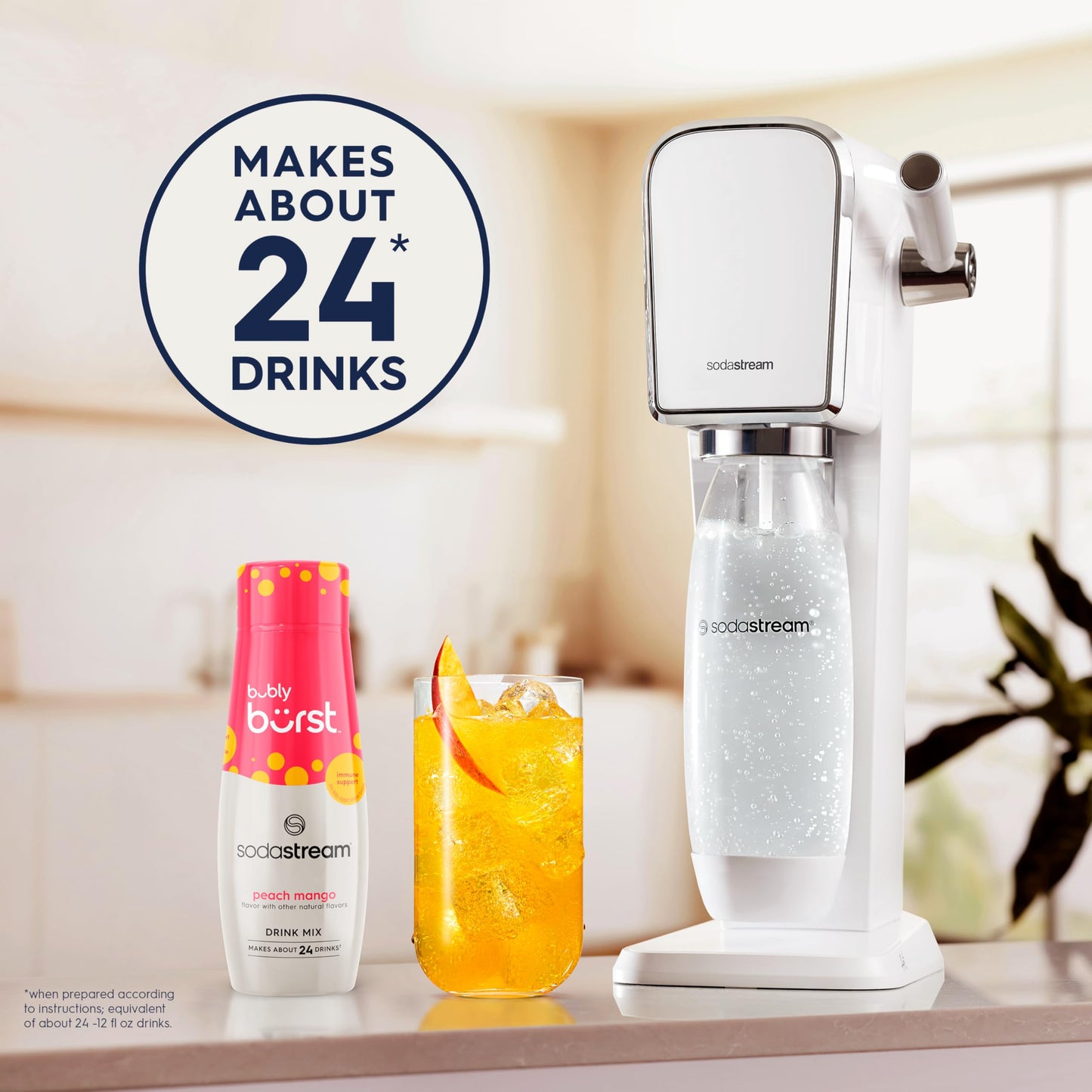 Sodastream Bubly Burst Peach Mango Drink Mix (440Ml, Pack Of 4)