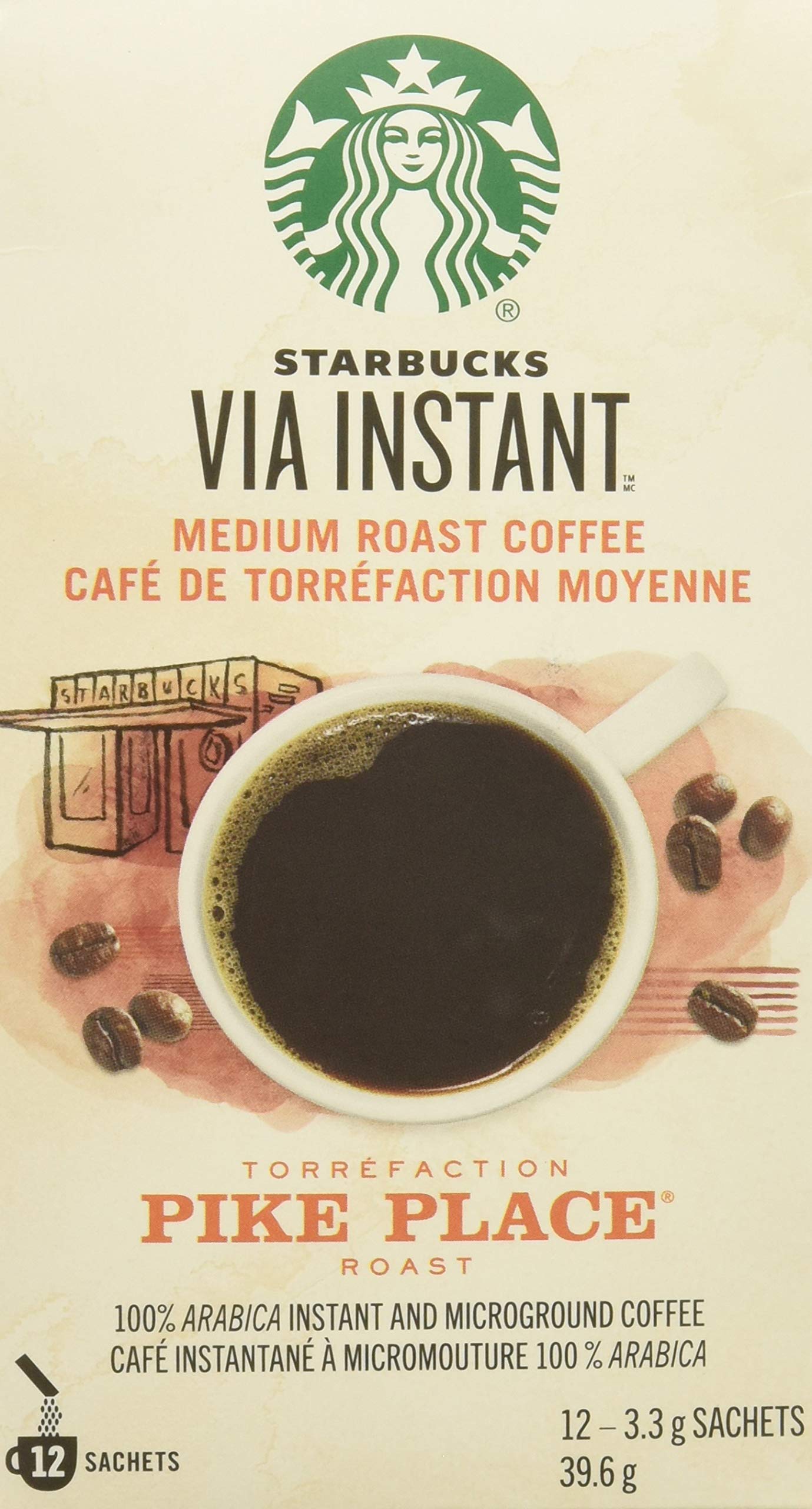 Starbucks Via Ready Brew Pike Place Roast Coffee 12 Count