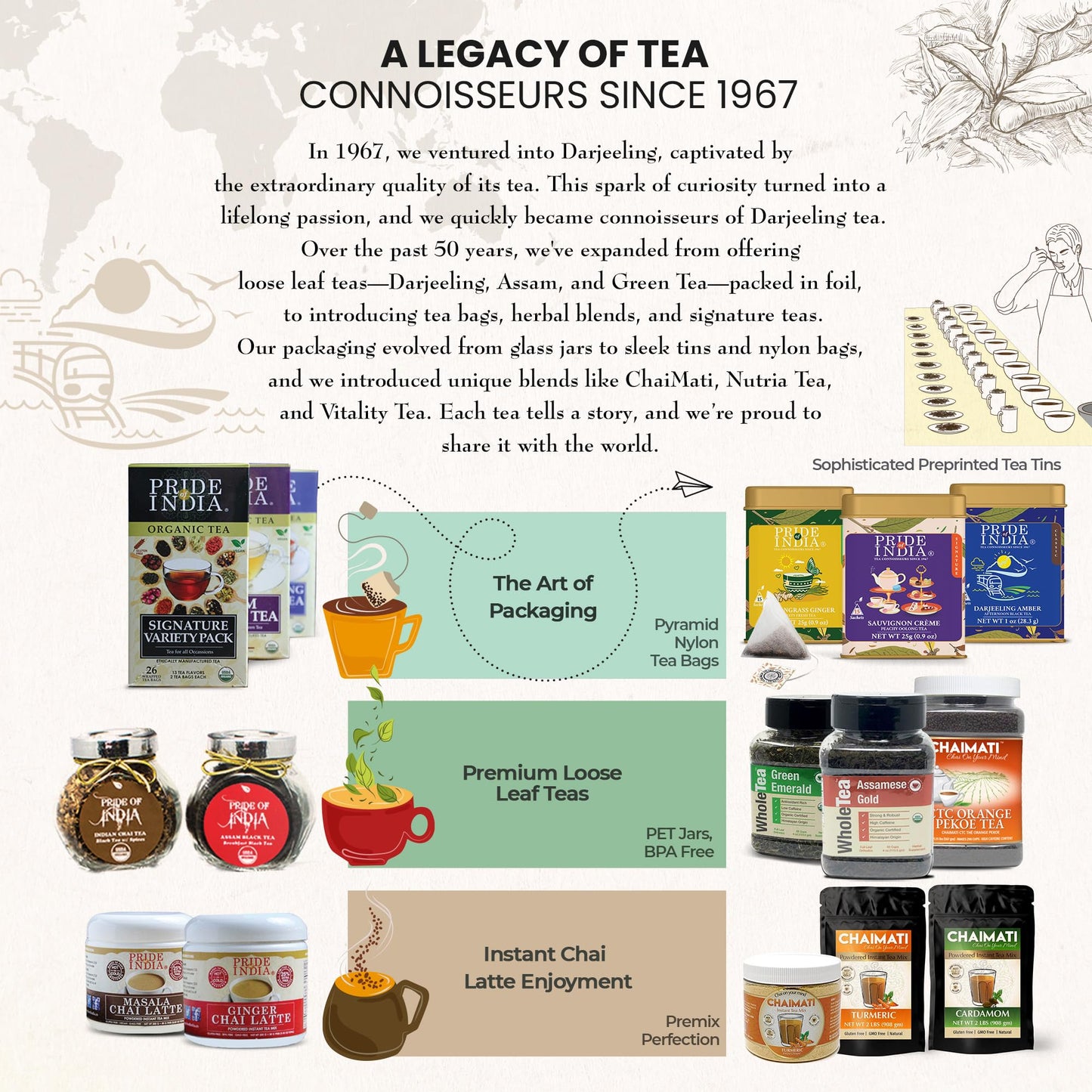 Pride Of India | Darjeeling Amber: Afternoon Black Tea | 15 Pyramid Full Leaf Individually Wrapped Tea Bags | Smooth, Musky, Flowery Flavor| Single Estate Certified Classic Tea