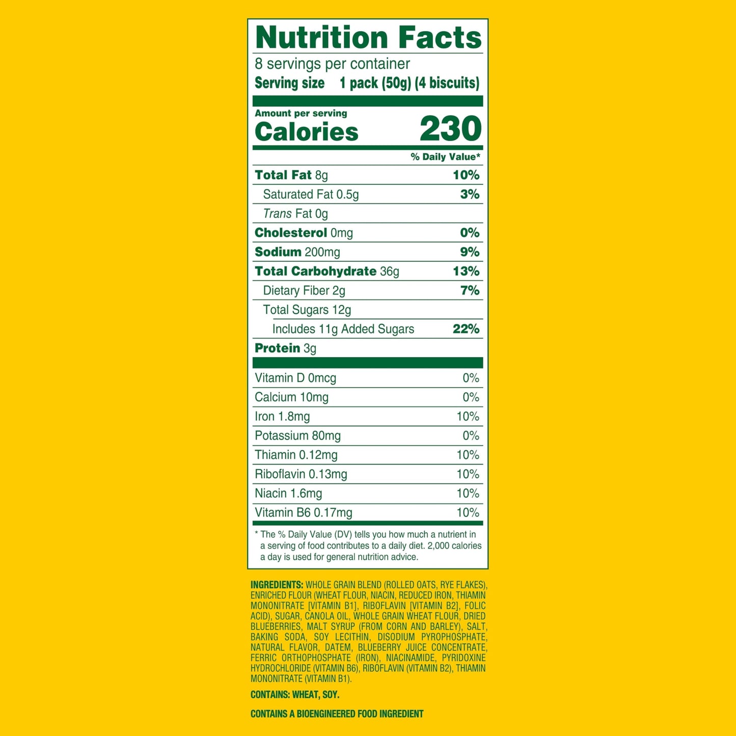 belVita Breakfast Bars Biscuits, Blueberry, 8 Packs (4 Biscuits Per Pack)