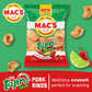 Macs Tajin Chili Lime Fried Pork Skins - Tajin Chili Lime Flavored Chicharrones Pork Rinds - Low Carb, Gluten-Free, Keto-Friend