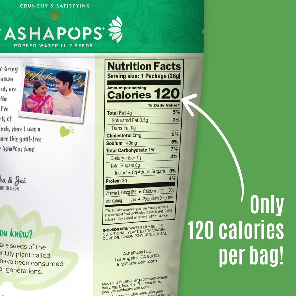 AshaPops Vegan Cheese Flavored Popped Water Lily Seeds, 1 oz (Pack of 1) - Gluten-Free, Vegan, Paleo, Nut-Free, Corn-Free, Soy-F