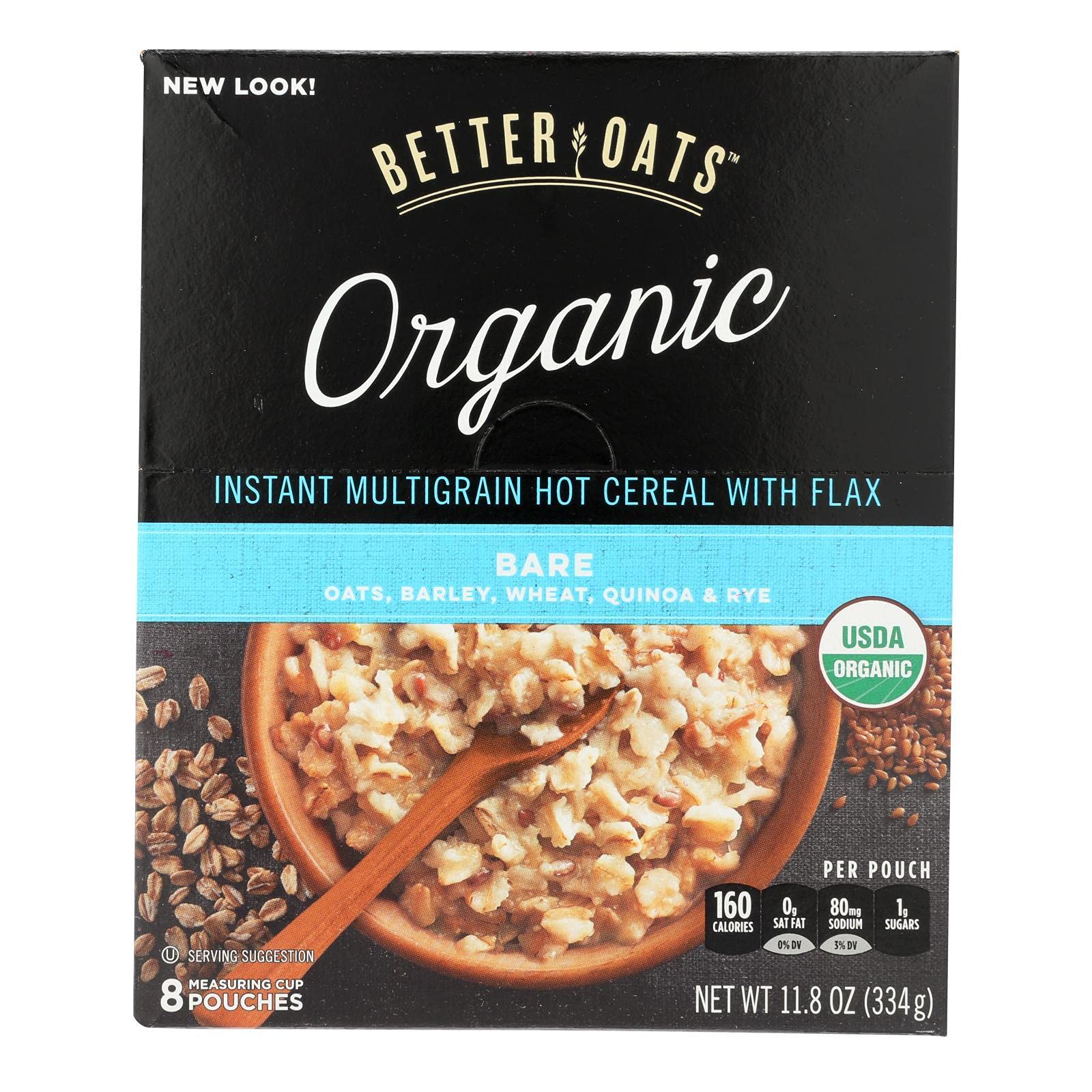 Playter Oats Organic Instant Multigrain Hot Cereal - Bare - Case Of 6 - 11.8 Oz.