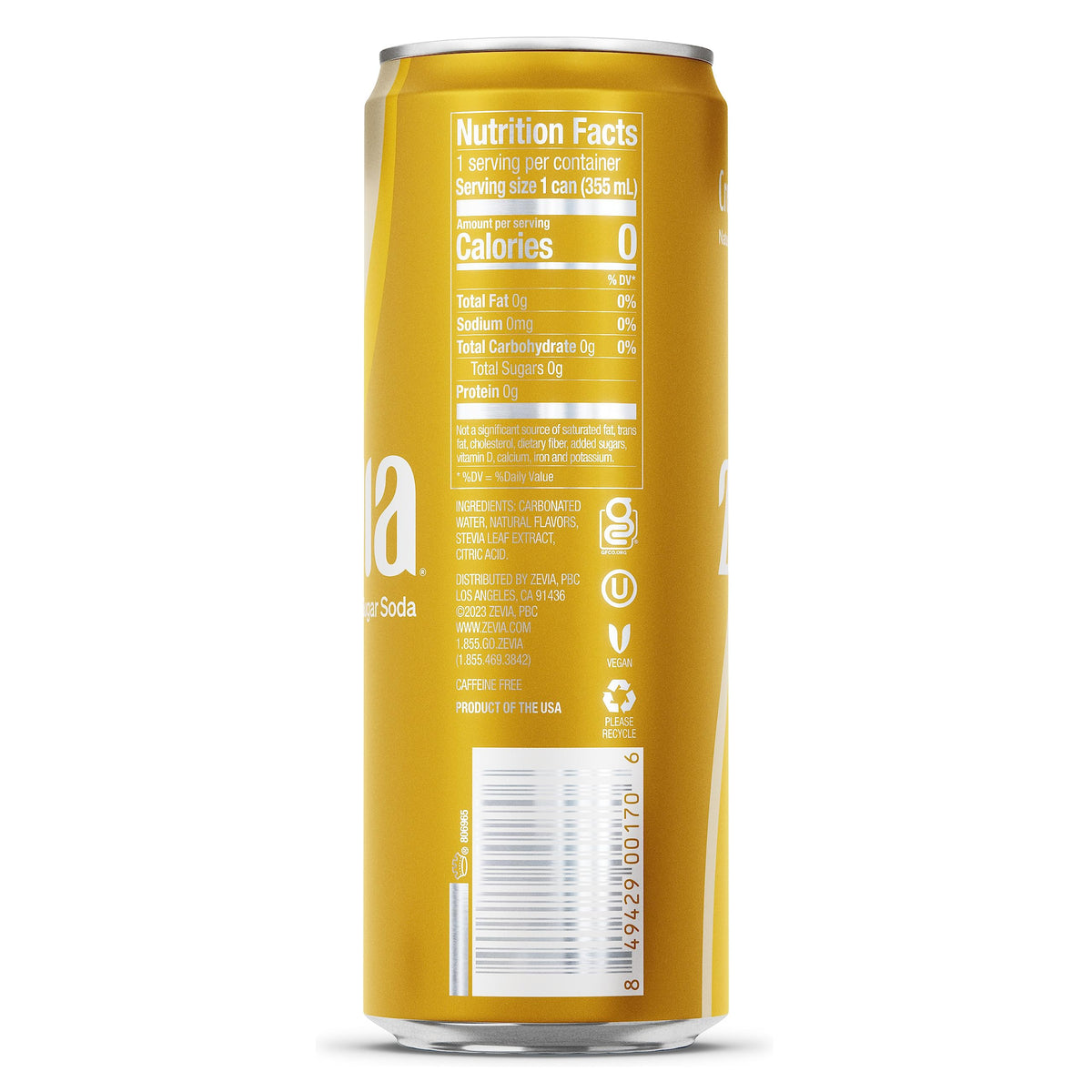 Zevia Soda Cream Soda ( 12 X 12 Oz   )