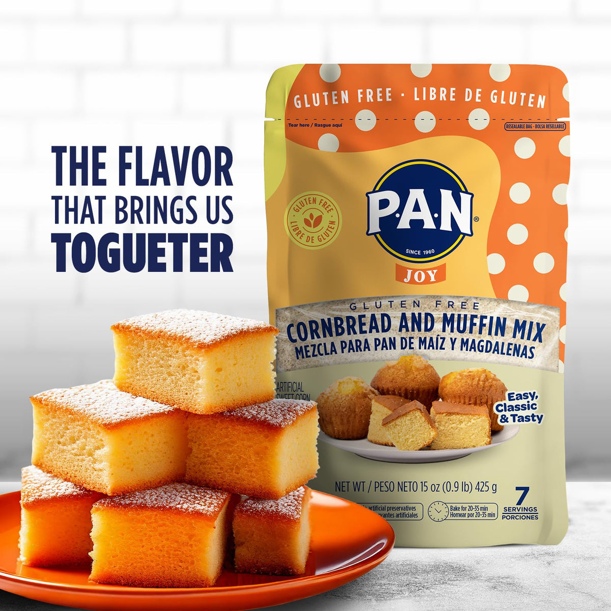 P.A.N Cornbread and Muffin Mix - Gluten Free Baking Mix 0.9 lb. (6 Pack)