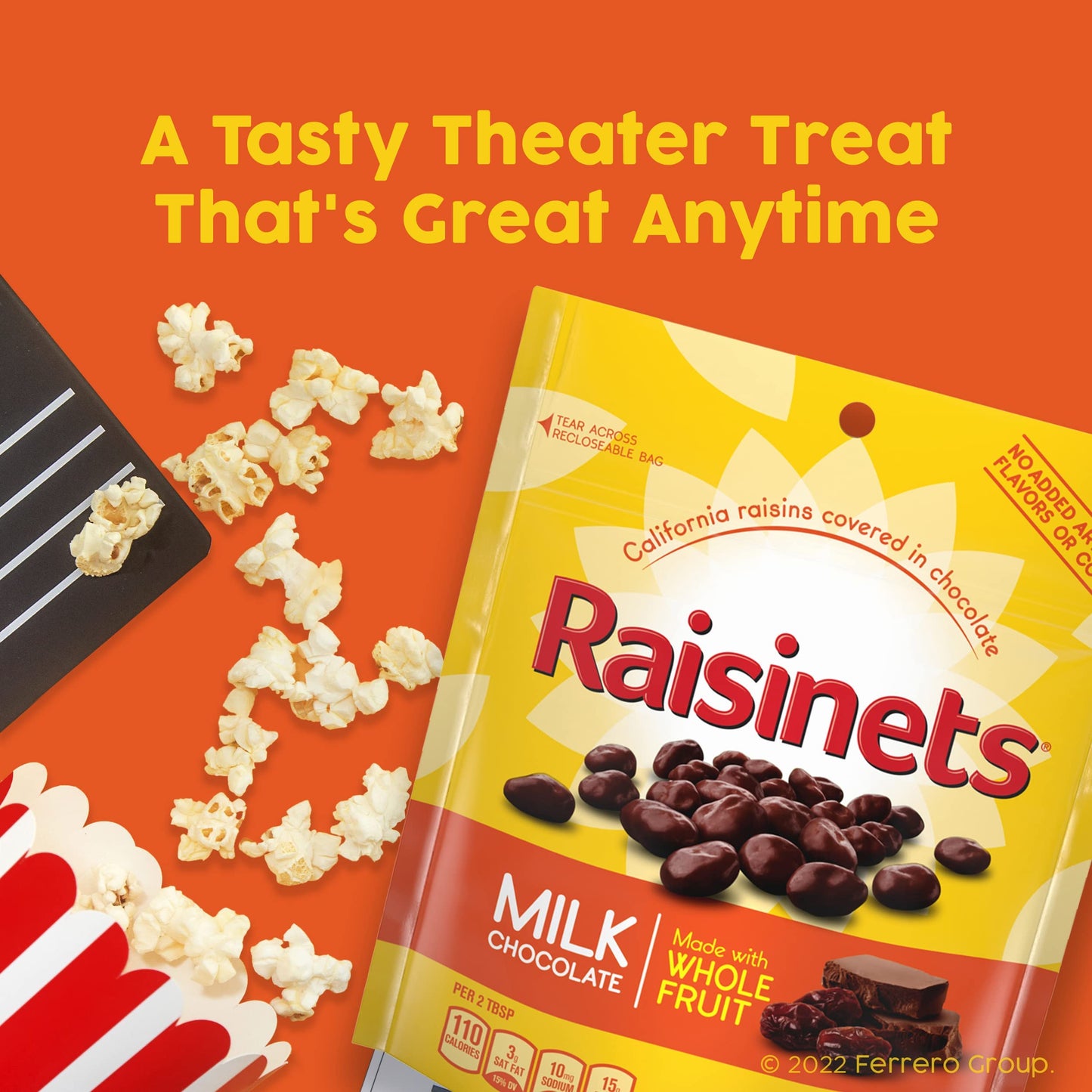 Raisinets, Milk Chocolate Covered California Raisins, Movie Theater Candy Box, 3.1 Oz Each, Bulk 15 Pack