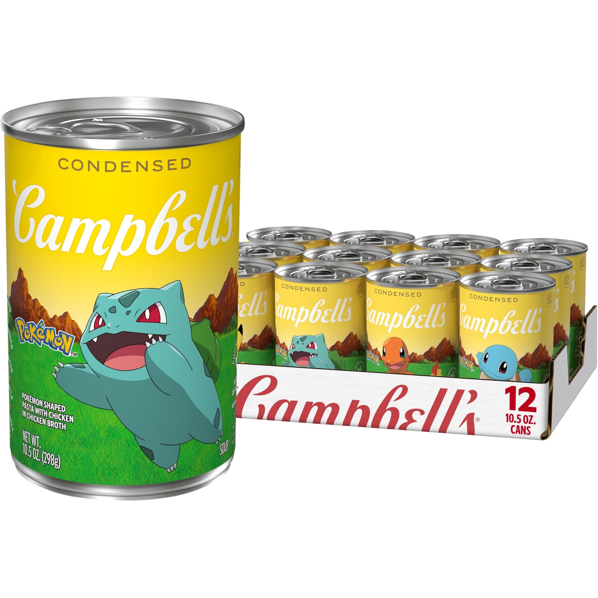 Campbells Condensed Kids Soup, Pok  mon Shaped Pasta With Chicken in Chicken Broth, 10.5 oz Can (12 Pack)