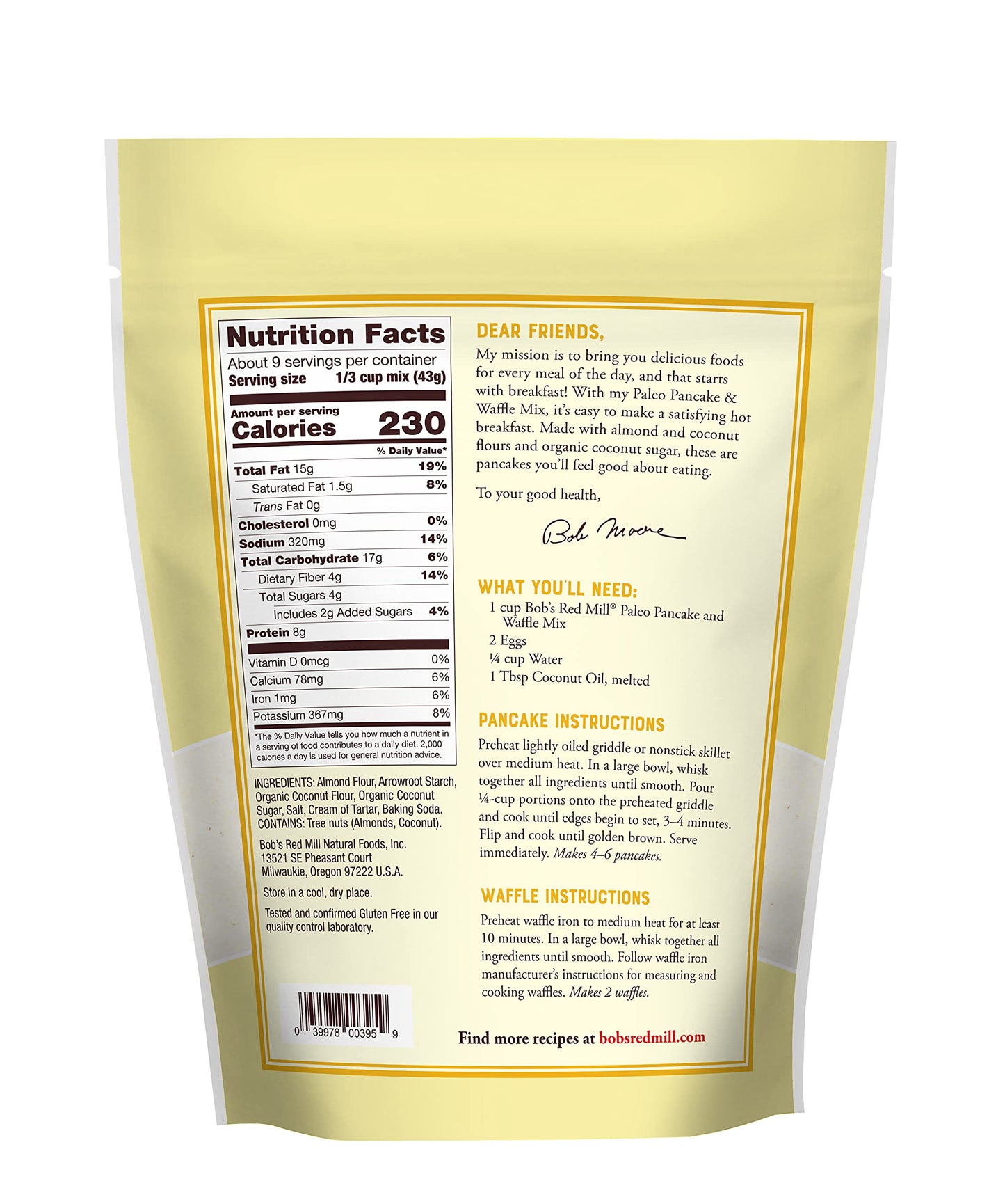 Bob's Red Mill Paleo Pancake & Waffle Mix, 13 Oz