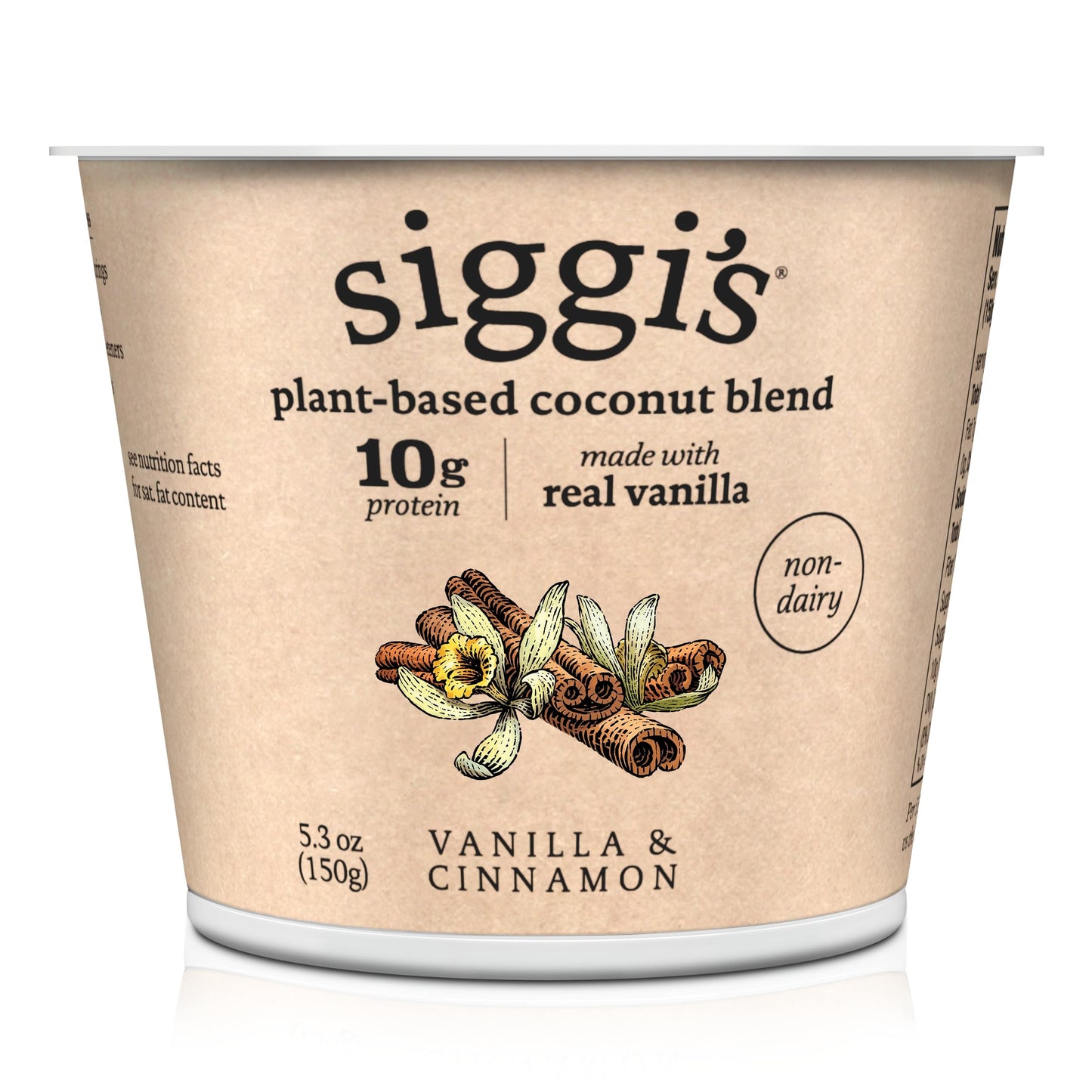 Siggis, High Protein Plant Based Blend Oz, Vanilla Cinnamon, 5.3 Ounce