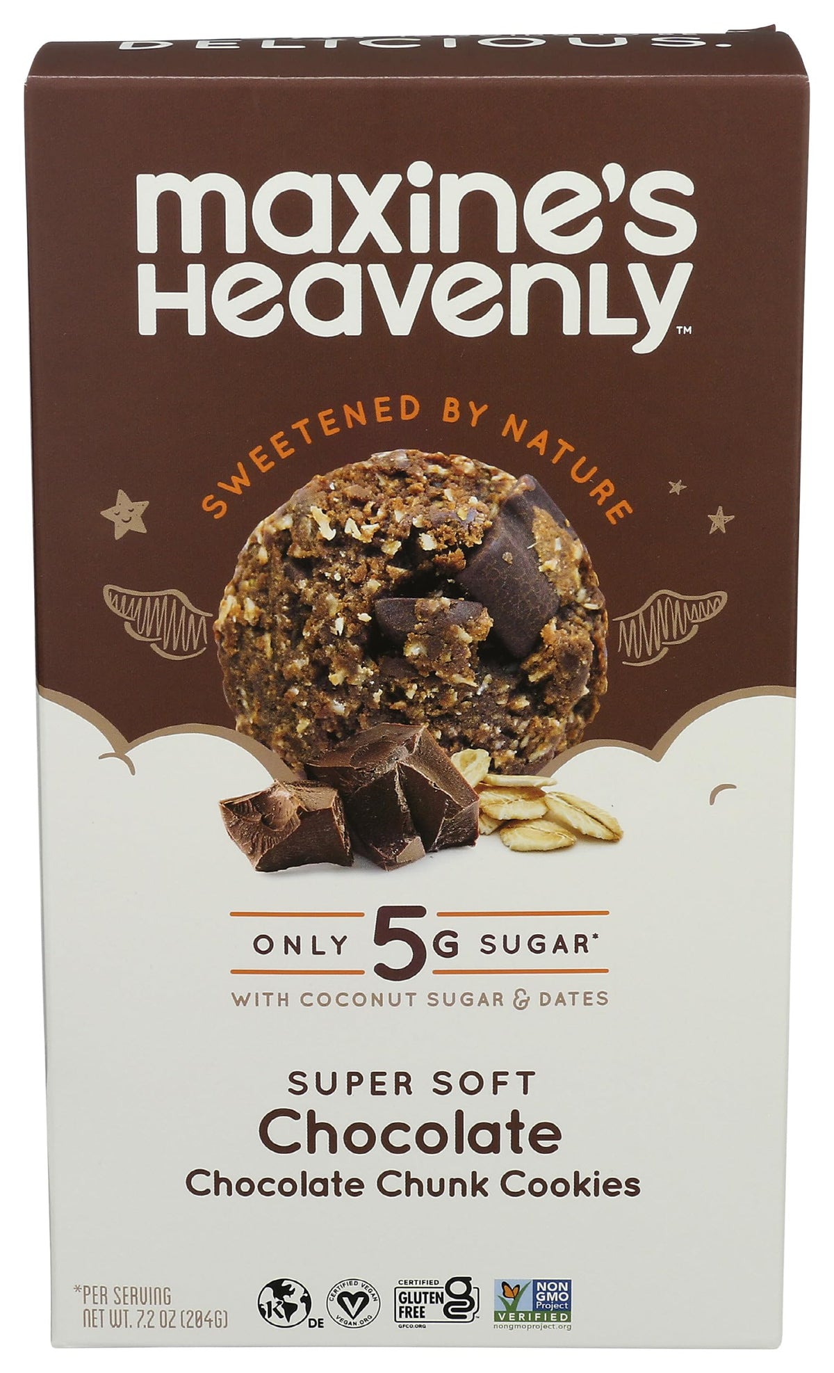 Maxines Heavenly Cookies Cookies Chocolate Chocolate Chip, 7.2 Oz