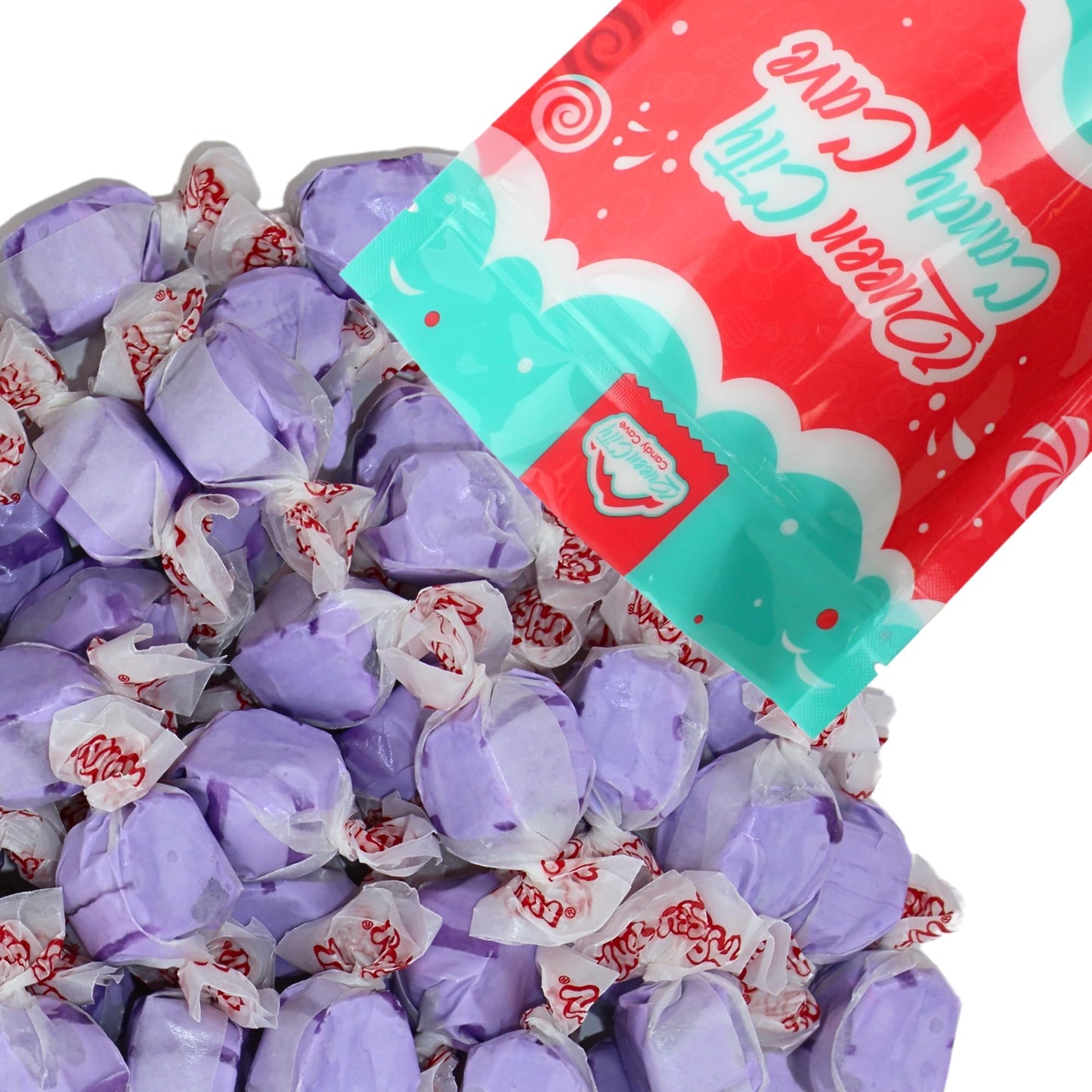 Grape Salt Water Taffy - Individually Wrapped Assorted Flavors - Old Fashion Saltwater Taffy Candy Bulk, By Queen City Candy Cav