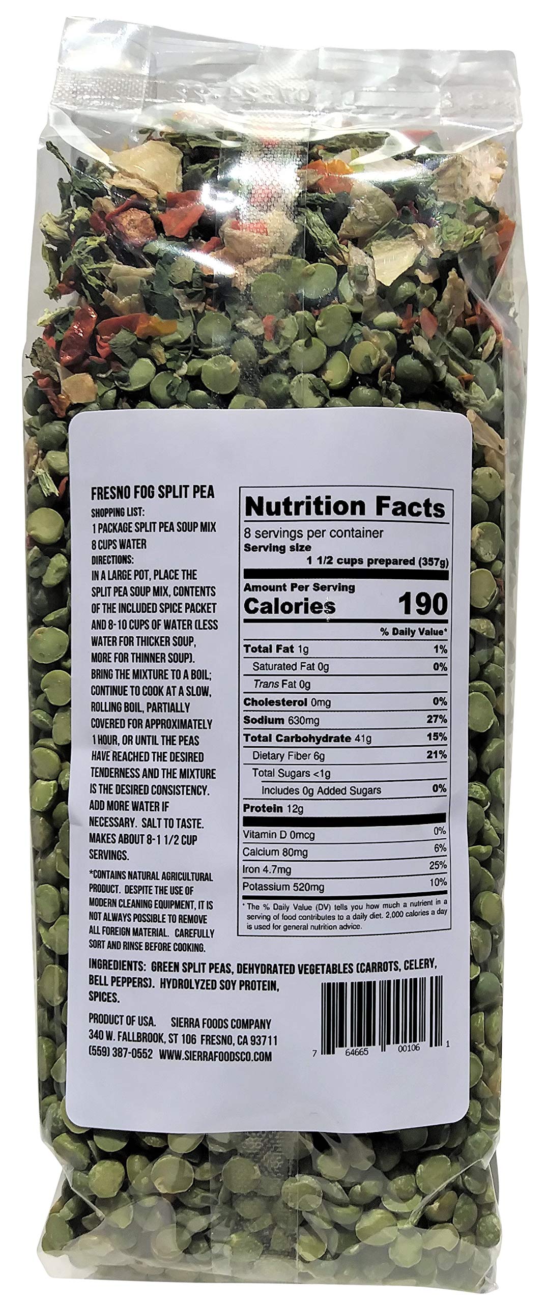 Sierra Soups 3 Pack Assortment - Healthy Gluten-Free Soups: Fresno Fog Split Pea, French Style 5 Bean & Minestrone with Soup Spoon