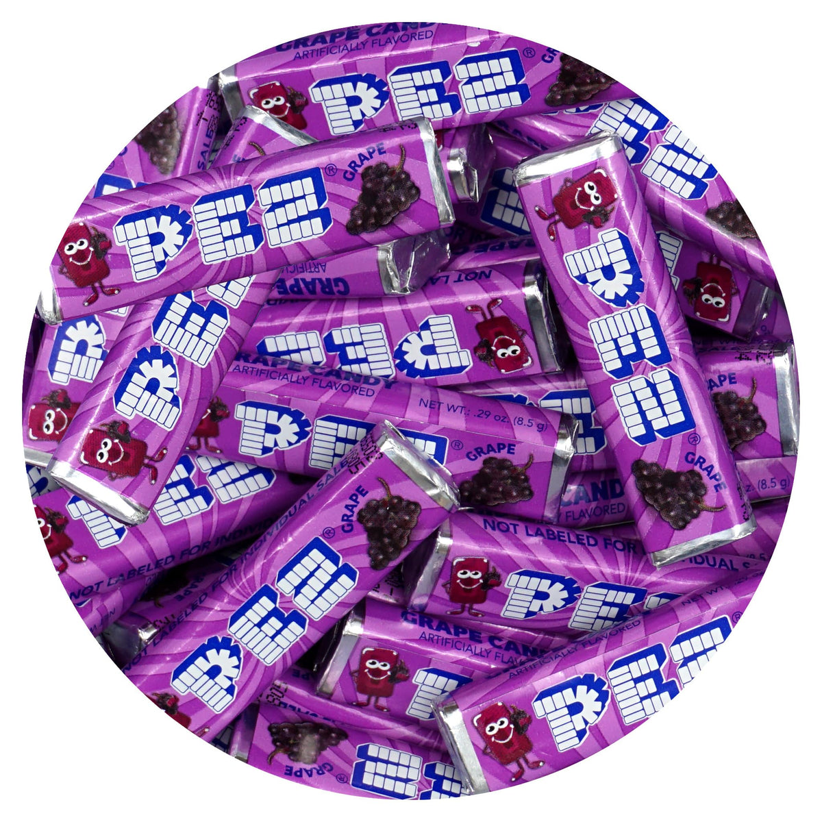 Candy Refills, Grape Flavor, 1 Pound Bulk Bag (Approx. 40 Pieces), Candy Wrapped