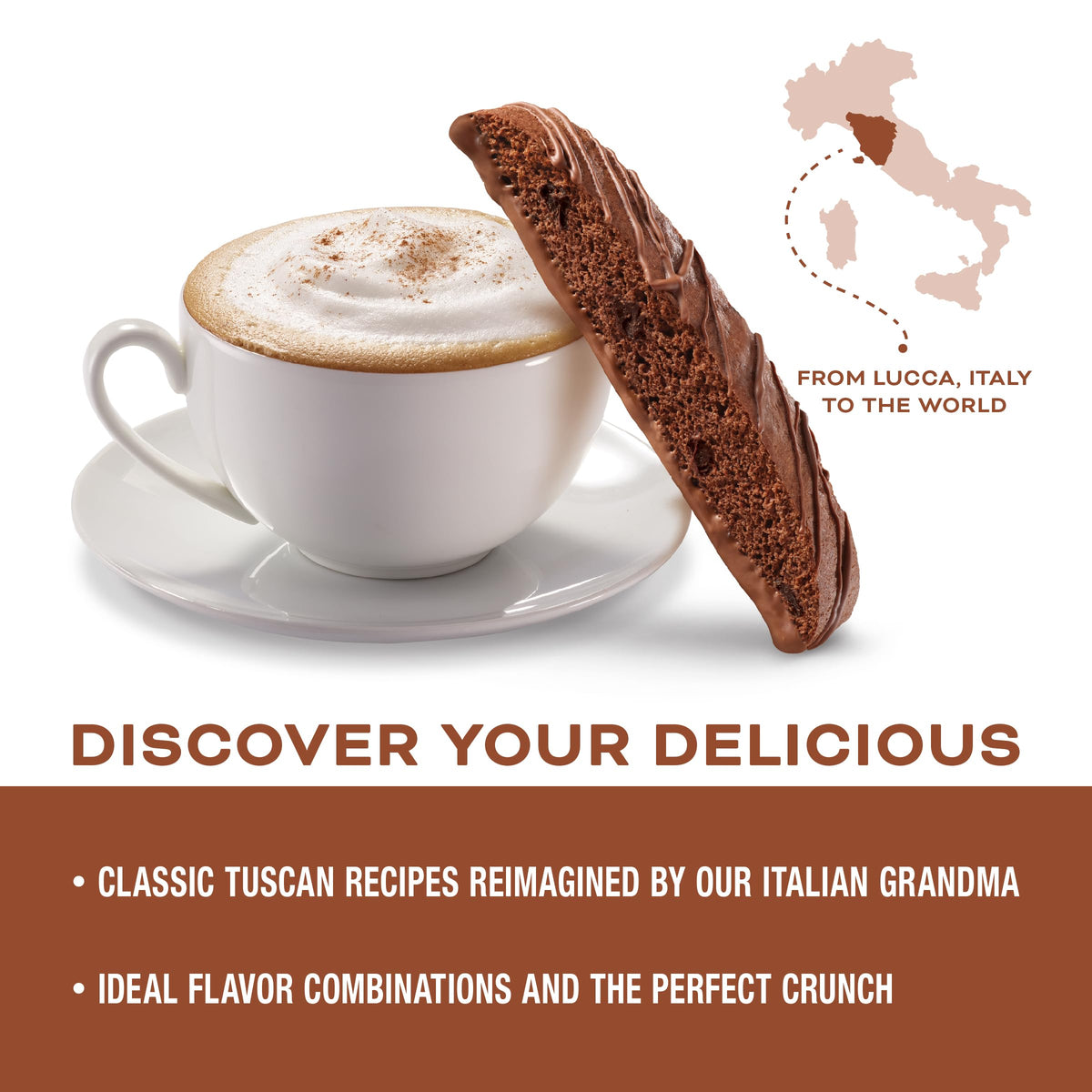 Nonni'S Triple Chocolate Biscotti Italian Cookies - 6 Boxes Triple Chocolate Italian Biscotti Cookies W/Dark Chocolate - Biscott