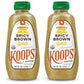 KOOPS Organic Spicy Brown Mustard, Gluten-Free, USDA Certified Organic, 12 Oz, Pack of 2