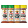 Flavor God Munchies Combo Pack Of 4, Seasoning Gift Set, Taco Tuesday, Pizza, Buttery Cinnamon Roll, Chocolate Donut, Natural He