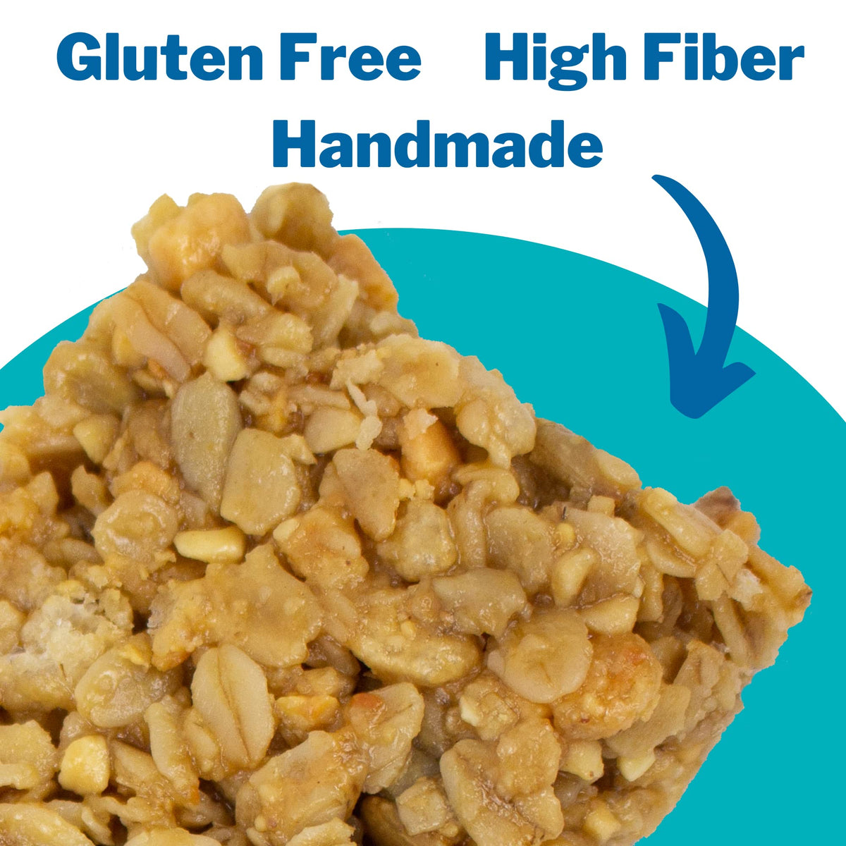 Lenka Bars - Peanut Butter & Sea Salt Snack Bars, Gluten Free, High Fiber, Kosher, Wholesome, No Artificial Flavors, Individuall