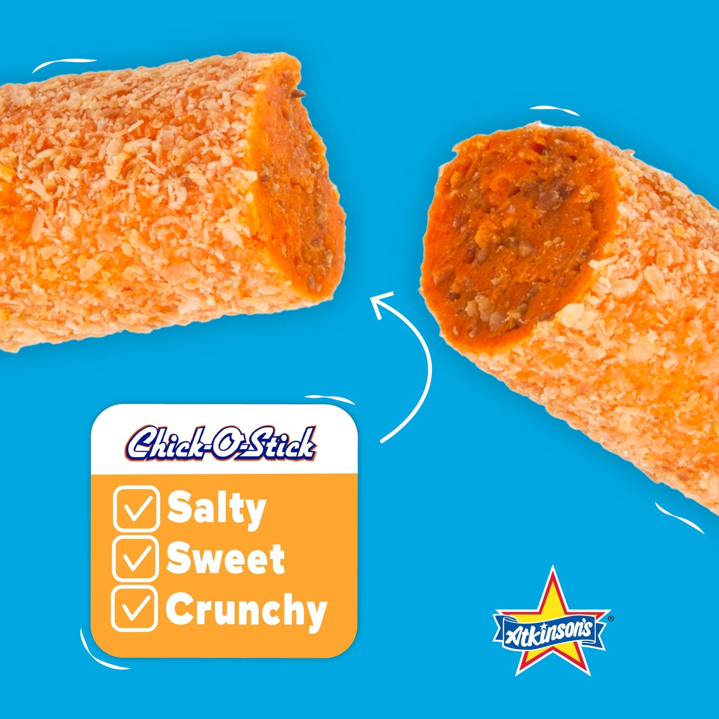 Atkinson Sugar Free Chick-O-Stick  12 Pieces  3.75 Ounce Bags  No Trans Fat  Peanut Butter and Coconut Candy