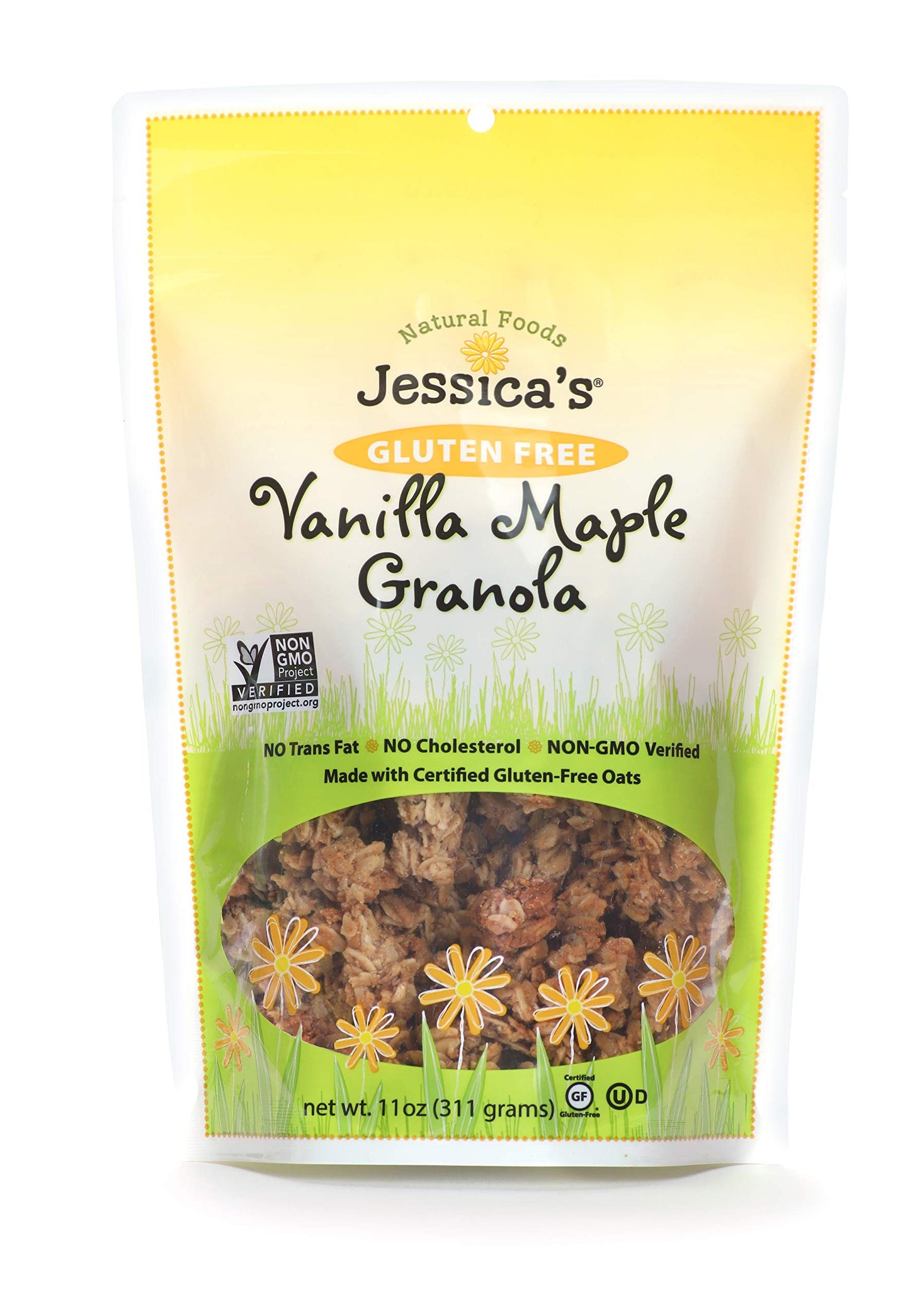 Jessicas Natural Foods Gluten-Free Vanilla Maple Granola, 11 oz - All-Natural, Non-GMO Breakfast Cereal and Snack