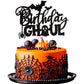 ZHUOWEISM Birthday Ghoul Cake Topper, Glitter Spooky Spider Bat, Halloween Cake Decoration, Design B4, Paper