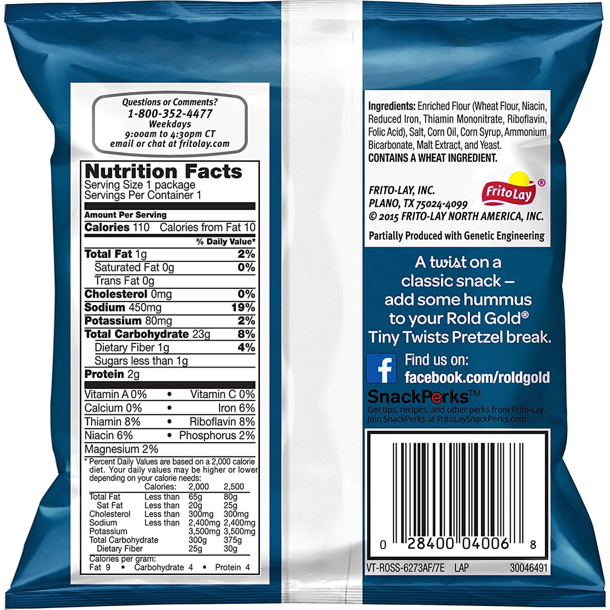Rold Gold Pretzels, Tiny Twists, 1 Ounce (Pack of 88)