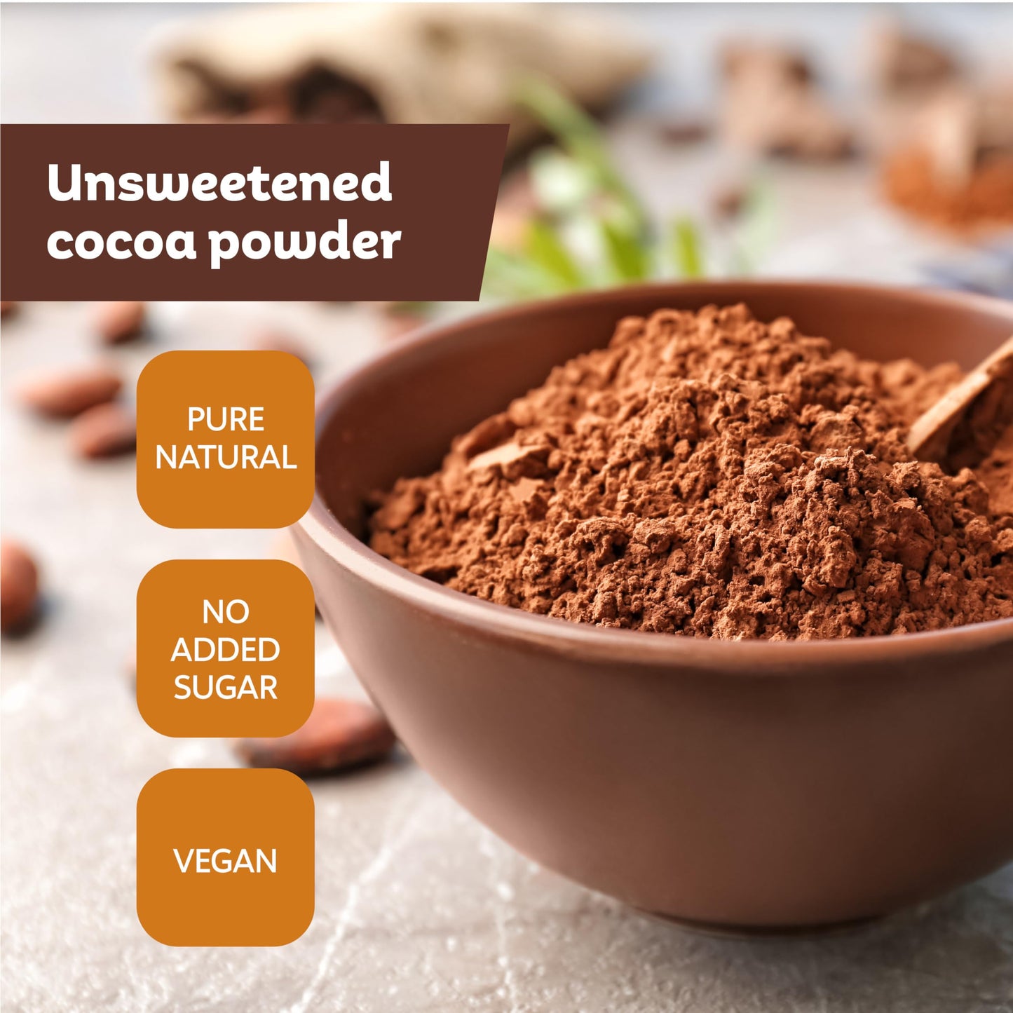 Roots Circle Unsweetened Cocoa Powder, Rich Dark Chocolate Flavor, Gluten-Free, Bulk 2 Pack of 14oz