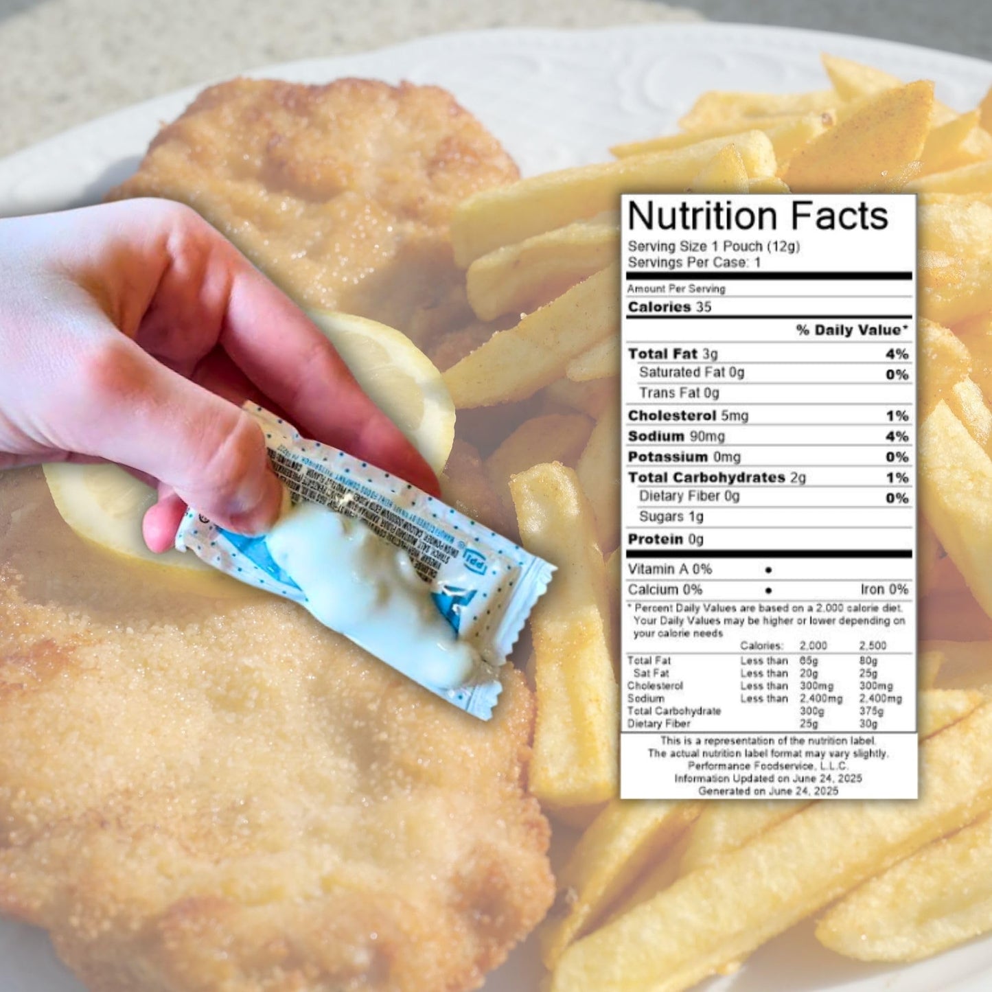 Tartar Sauce Packets - 50 Count (12g Each) with Spreader in Resealable Slide Seal Bag - Packaged by CMC Products