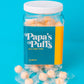 Papa'S Puffs Tropical Flavored Pure Sugar Candy - Individually Wrapped In Resealable Tub - Fat-Free, Gluten-Free, Cholesterol-Fr