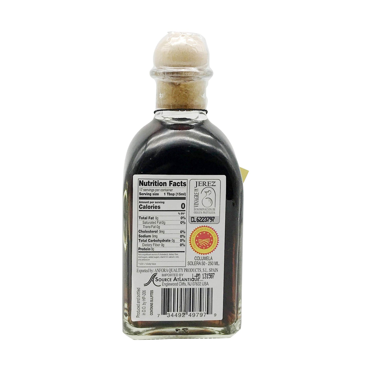 Columela 50 Year Aged Sherry Vinegar, 8.33 Fl Oz, Rich Flavor, Ideal for Dressings and Marinades