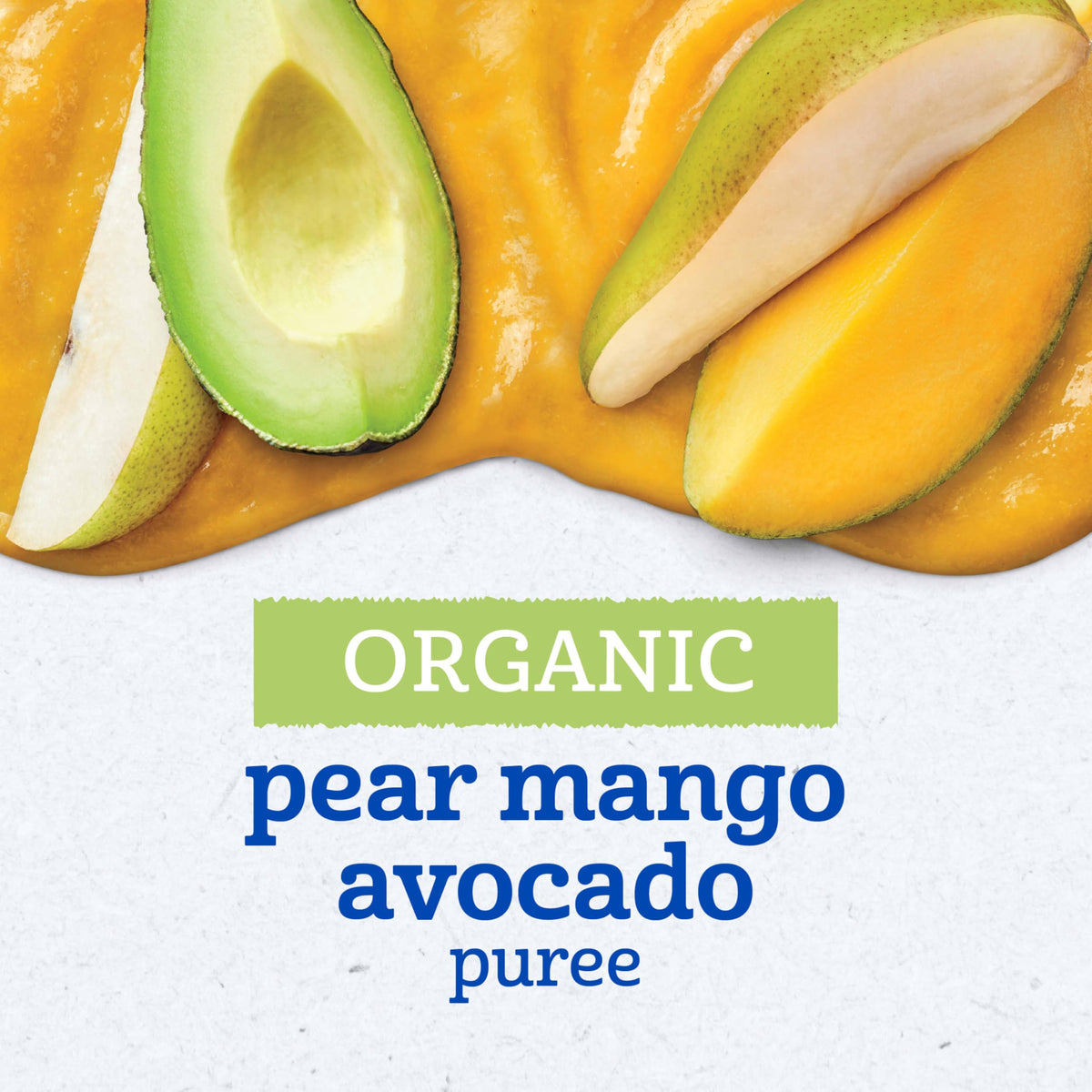 Gerber Purees Foods Organic Pear Mango Avocado, 3.5 Oz Pouch