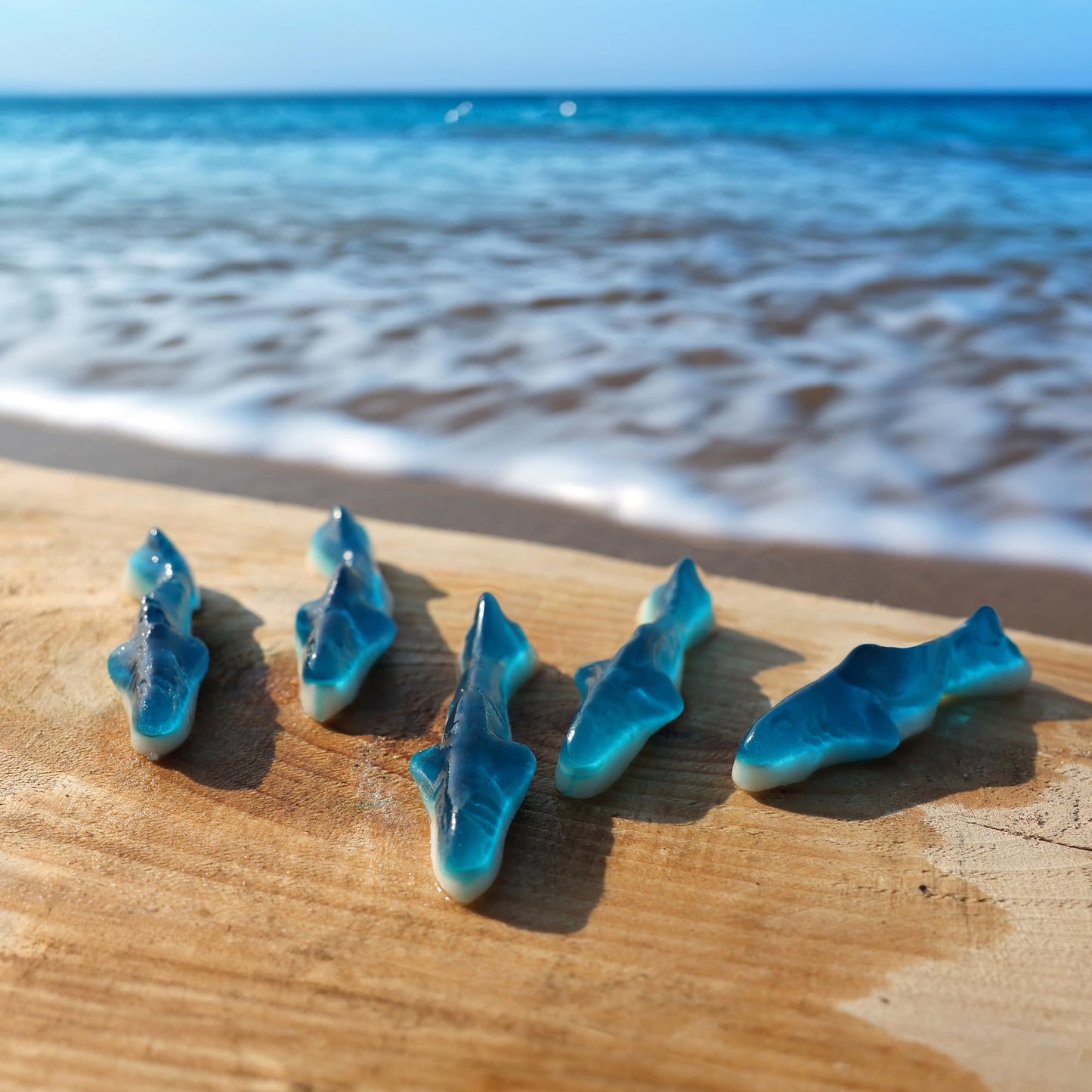 CANDY BREAK Gummy Candy - Blue Sharks - Fruity & Sweet - 4 oz Bags - Pack of 12