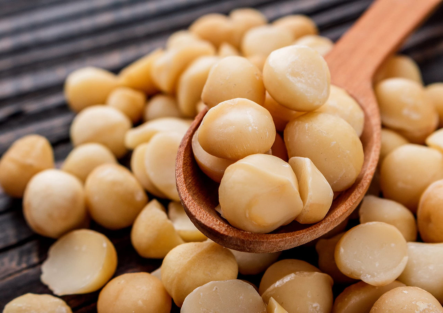 Food To Live Dry Roasted Macadamia Nuts With Himalayan Salt, 8 Pounds - Oven Roasted Whole Nuts, Lightly Salted, No Oil Added, V