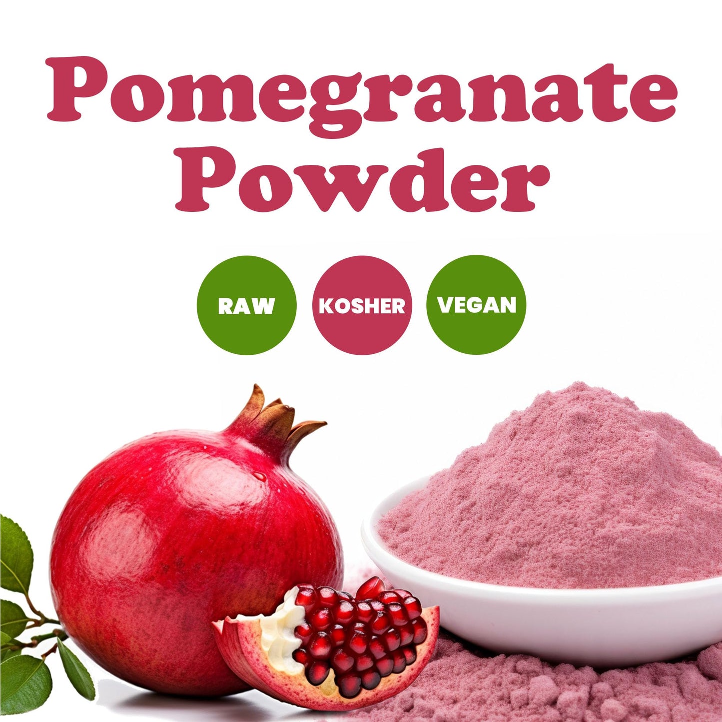 Food to Live Pomegranate Powder, 8 Ounces - 100% Natural Antioxidant, Rich Superfood for Smoothies, Baking and Juice, with real